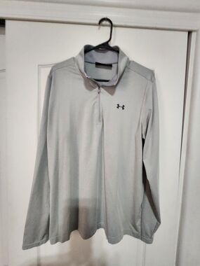 Under Armour Light Gray Quarter-Zip Pullover
